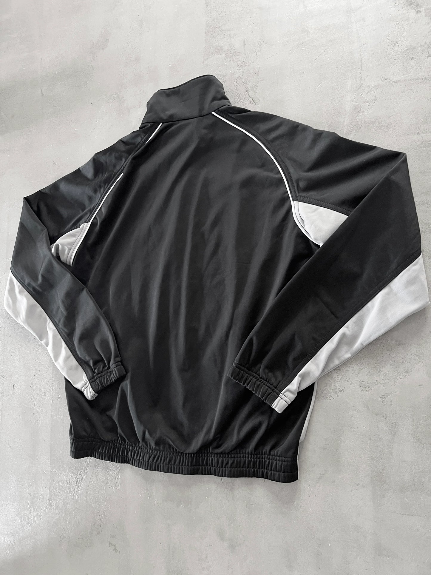 BLACK/GREY NIKE TRACK JACKET - 2000S - M