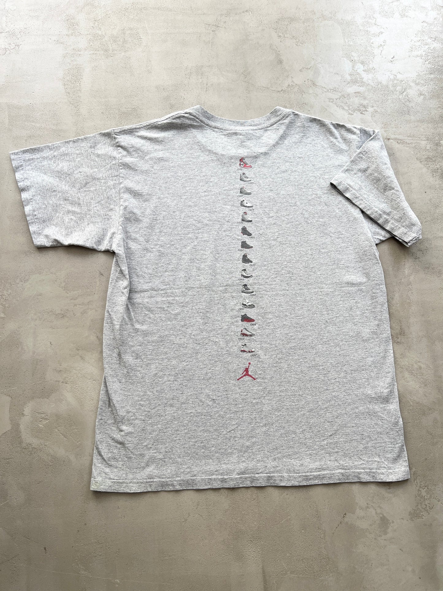 GREY AIR JORDAN TEE - 2000S - L