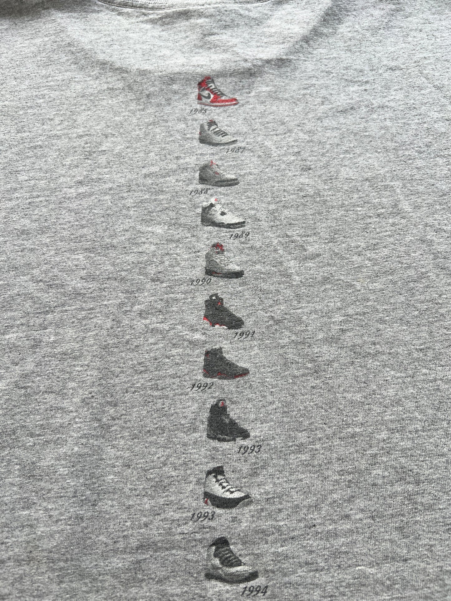 GREY AIR JORDAN TEE - 2000S - L