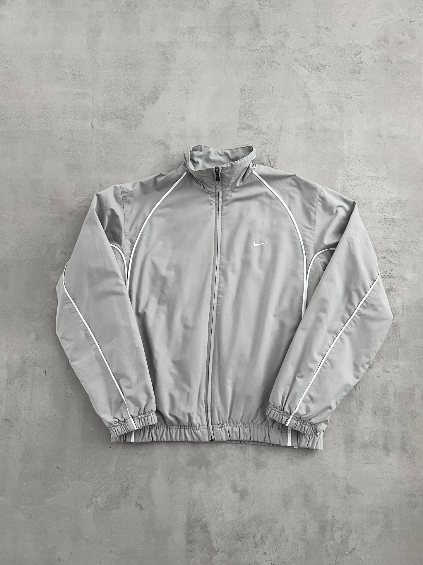 GREY NIKE TRACK JACKET - 2000S - M
