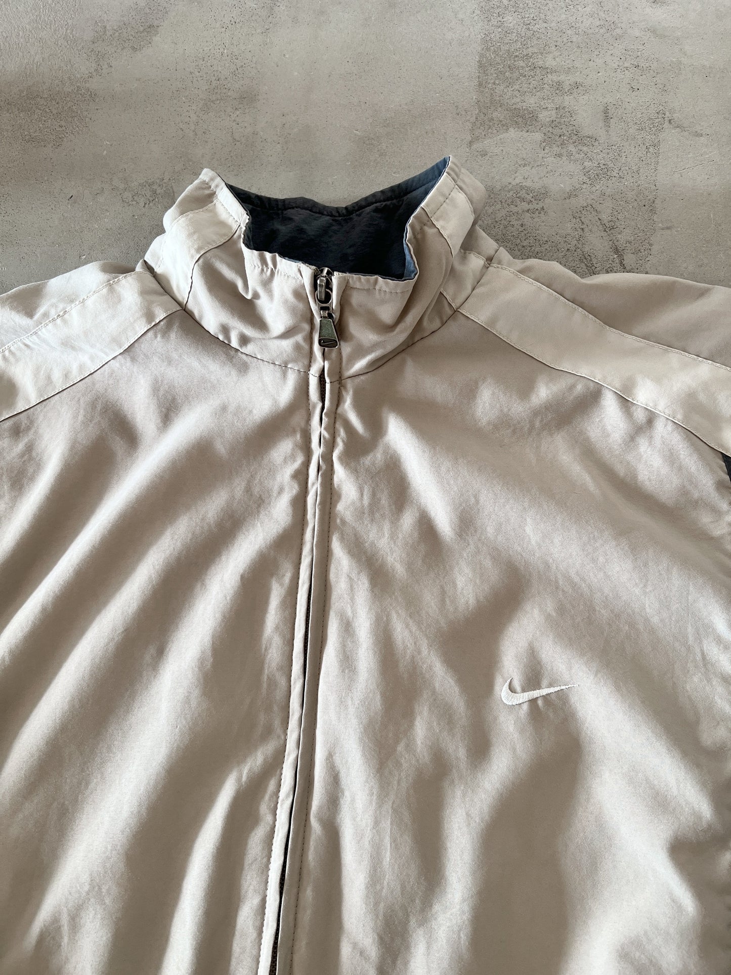 BEIGE NIKE TRACK JACKET - 2000S - S/M