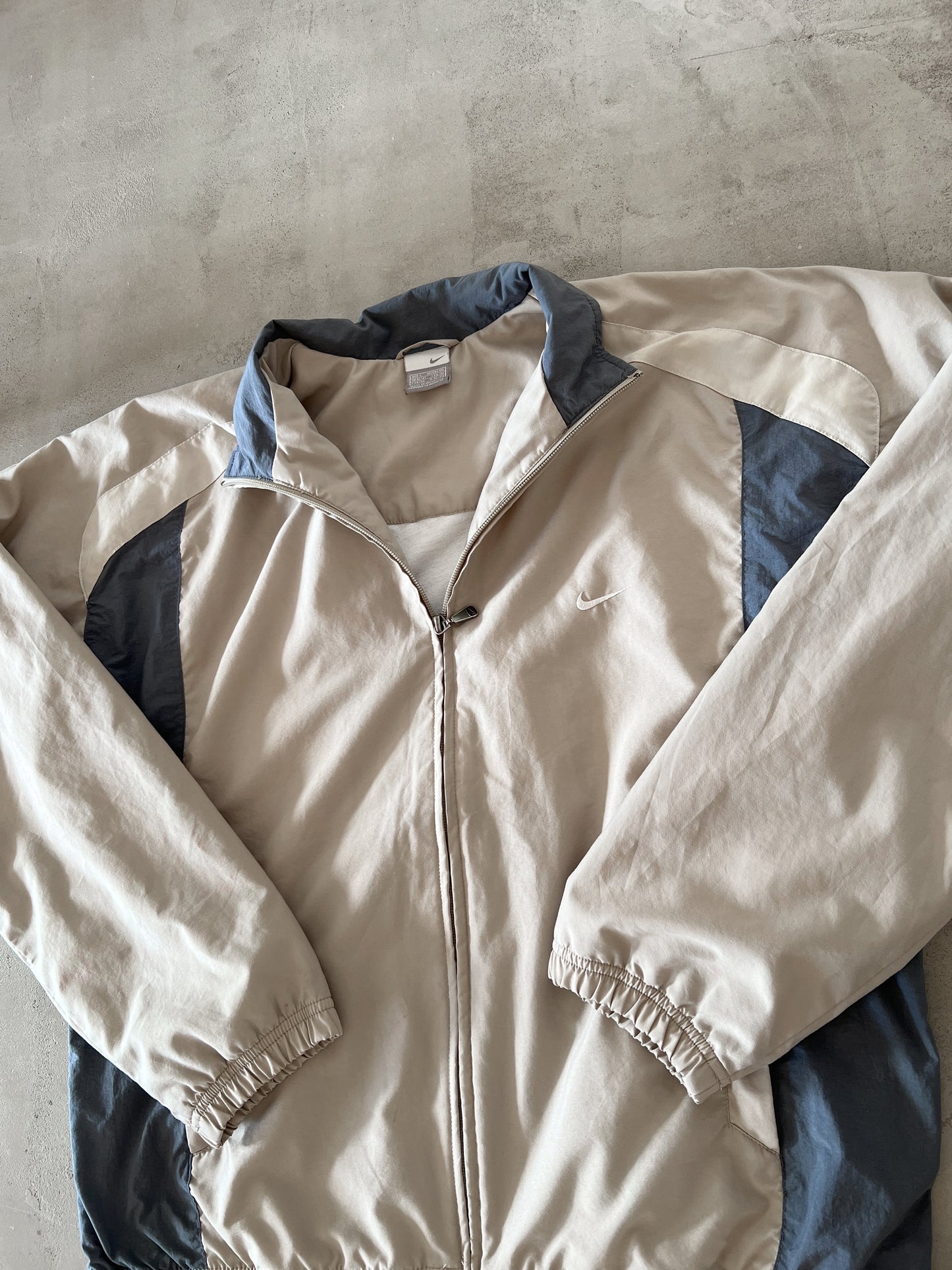 BEIGE NIKE TRACK JACKET - 2000S - S/M
