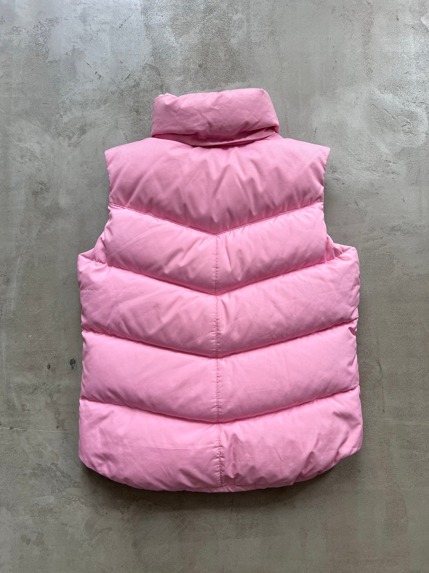 PINK NIKE PUFFER VEST - 2000S - WOMENS S/M