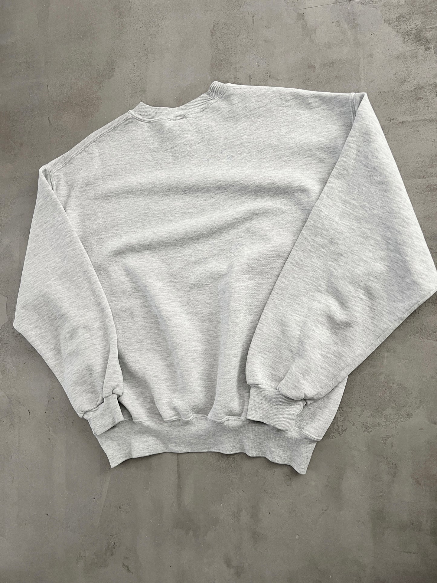 GREY YANKEES RUSSELL SWEATER - 1990S - L/M
