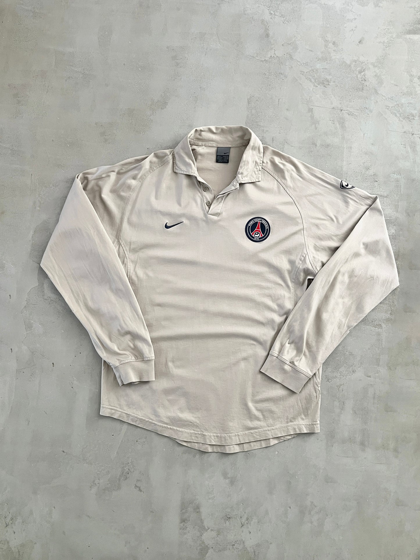 BEIGE PSG NIKE LONGSLEEVE - 2000S - L
