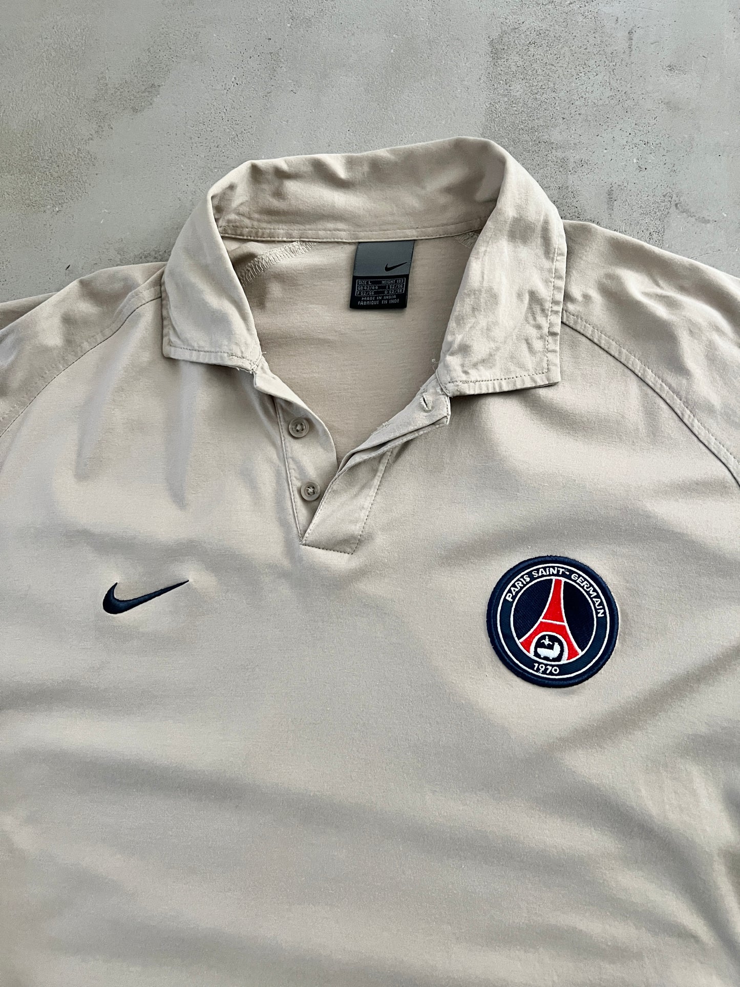 BEIGE PSG NIKE LONGSLEEVE - 2000S - L
