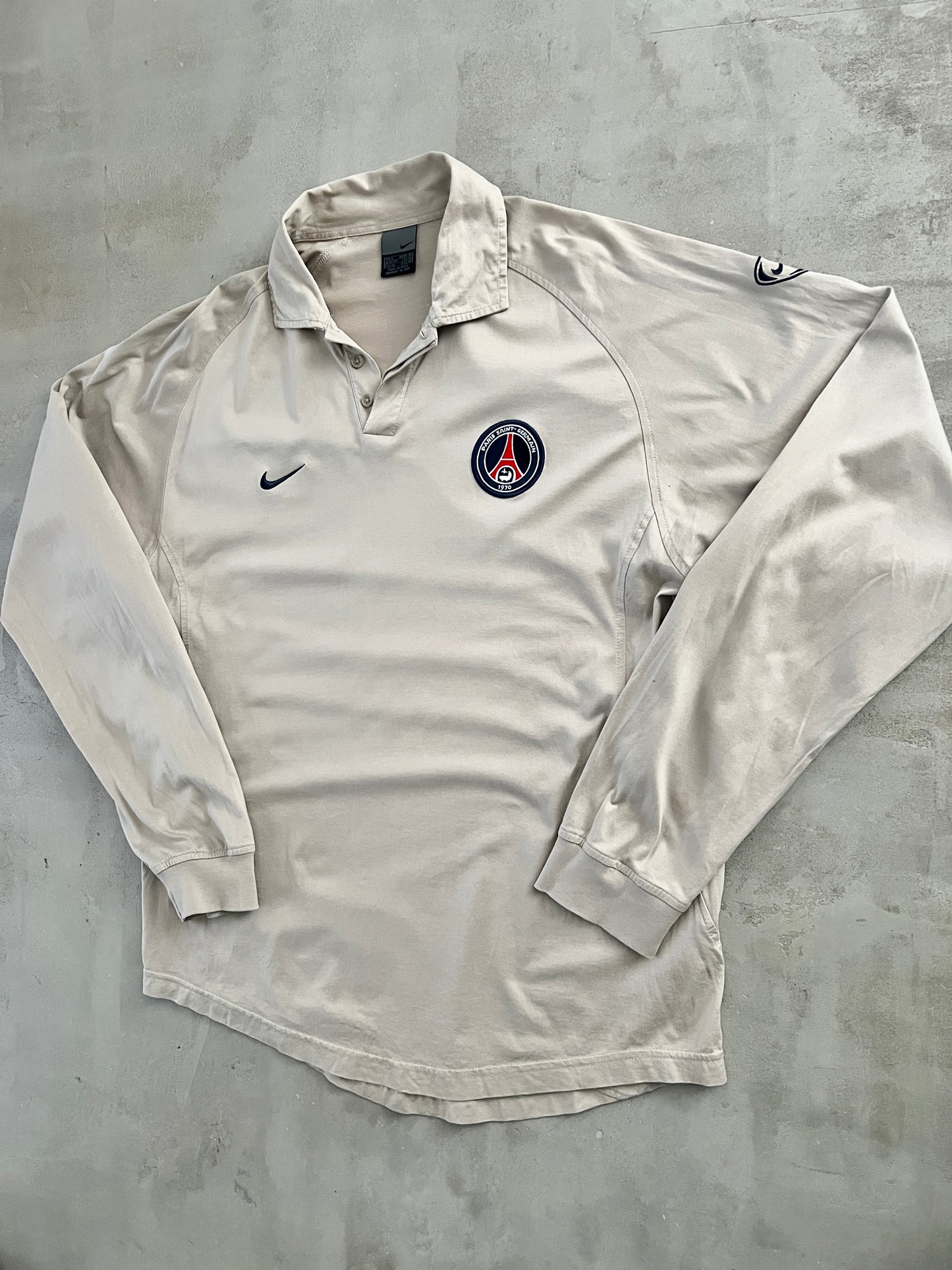 BEIGE PSG NIKE LONGSLEEVE - 2000S - L