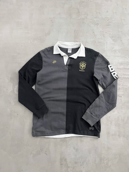 GREY BRAZIL NIKE LONGSLEEVE - 2000S - L
