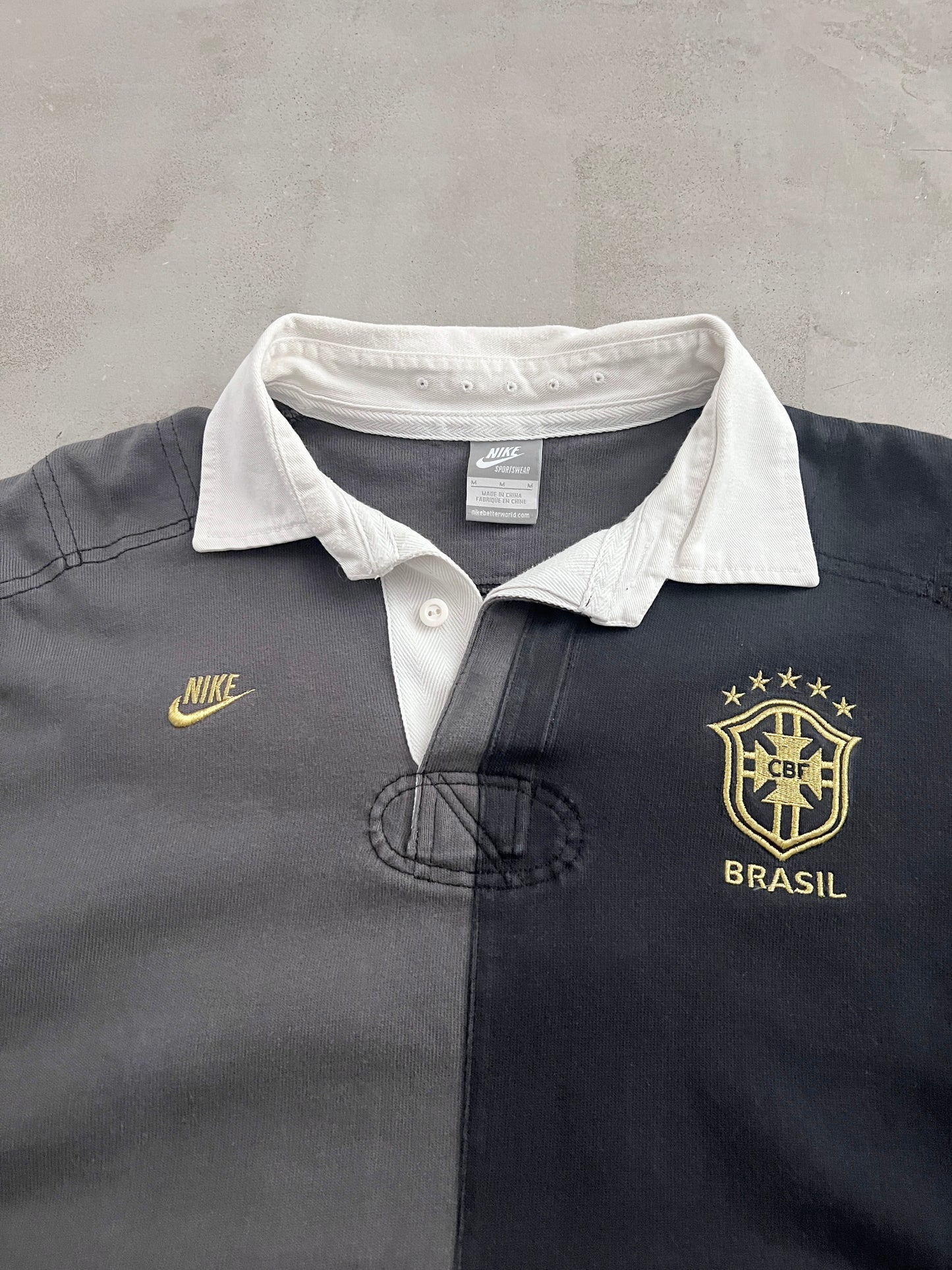 GREY BRAZIL NIKE LONGSLEEVE - 2000S - L