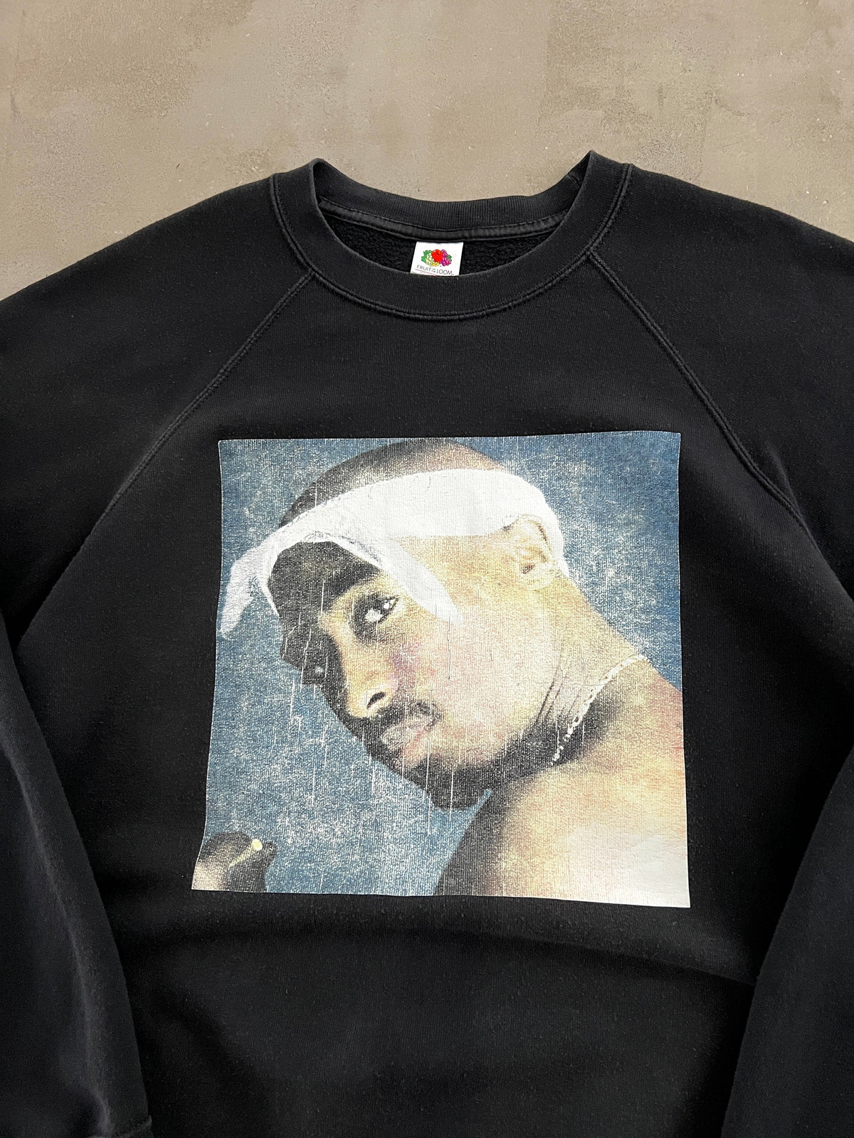 BLACK TUPAC SWEATER - 2000S - XL