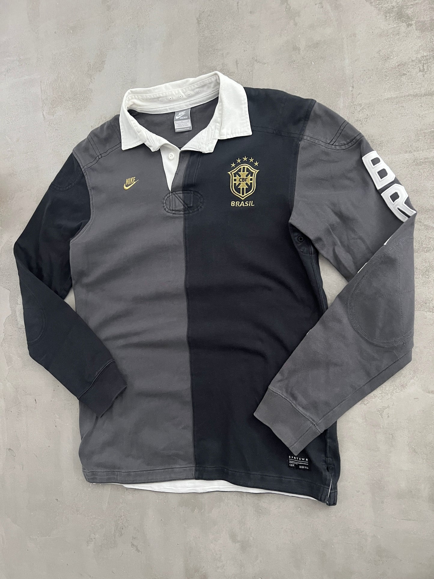 GREY BRAZIL NIKE LONGSLEEVE - 2000S - L