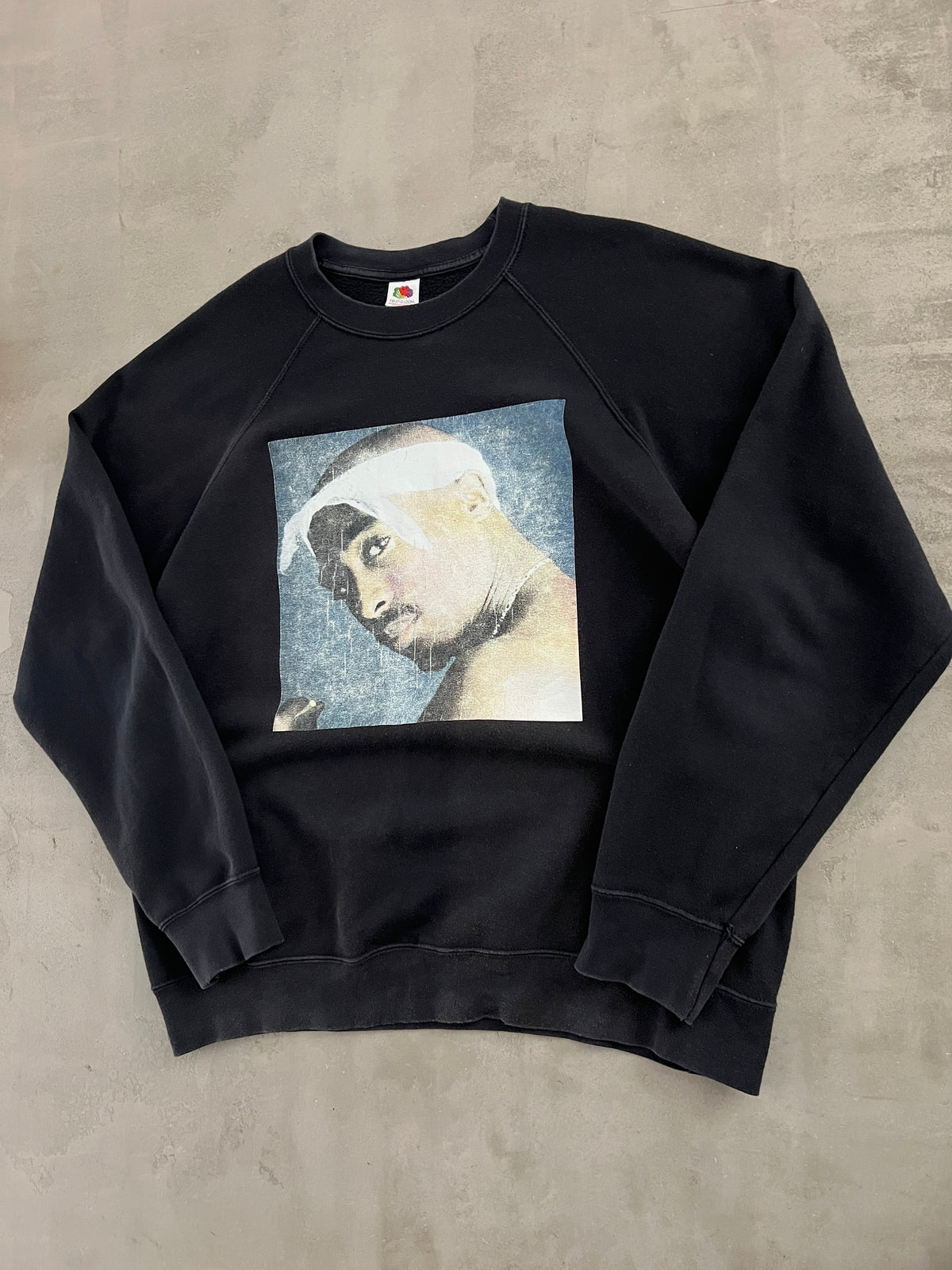 BLACK TUPAC SWEATER - 2000S - XL