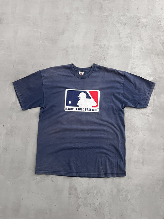 FADED NAVY MLB BASEBALL TEE - 1990S - L/XL