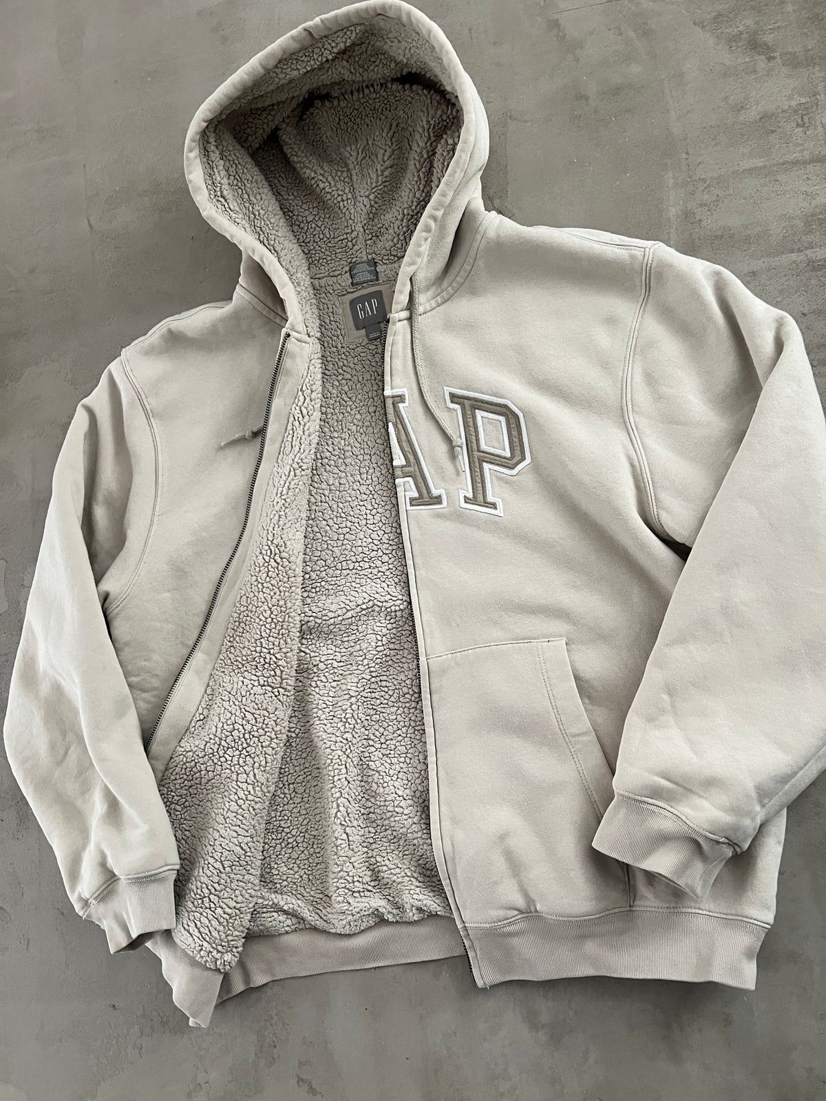 CREME GAP HOODIE - 2000S - L