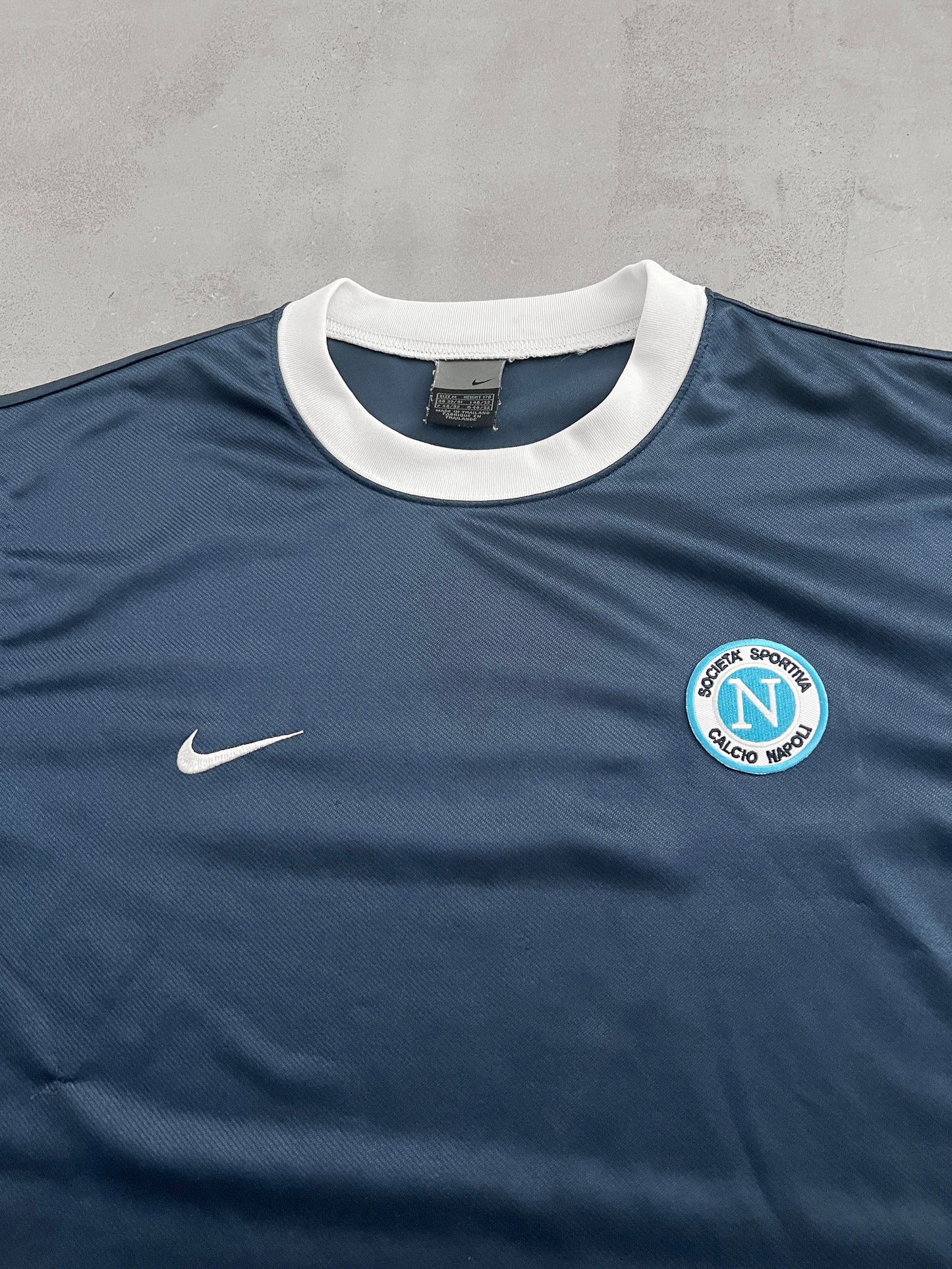 NAVY SSC NAPOLI NIKE JERSEY - 1990S - L