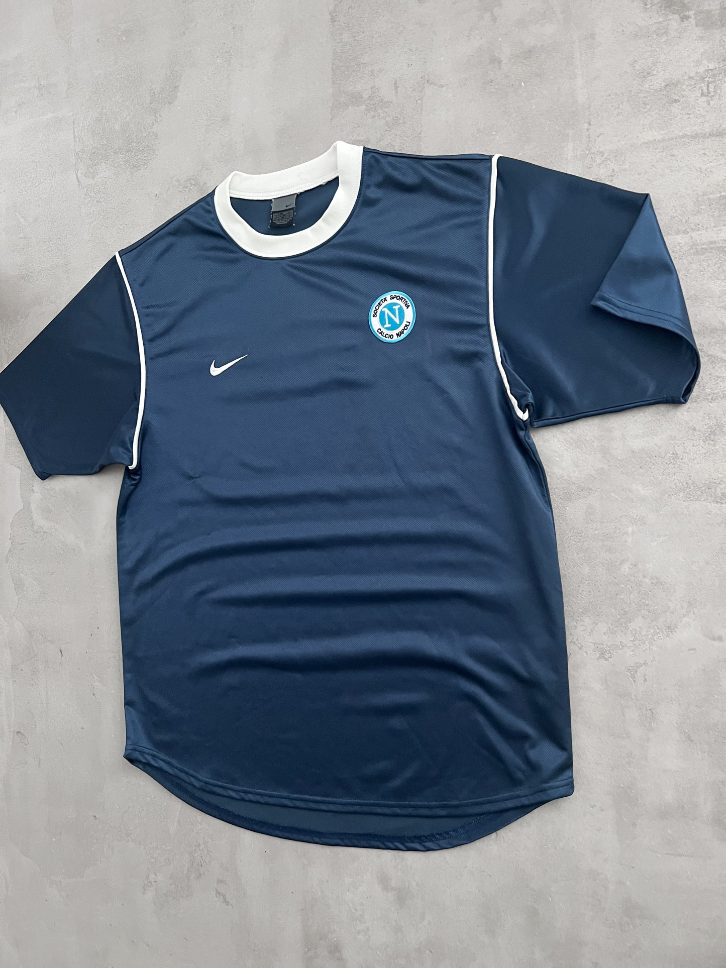 NAVY SSC NAPOLI NIKE JERSEY - 1990S - L