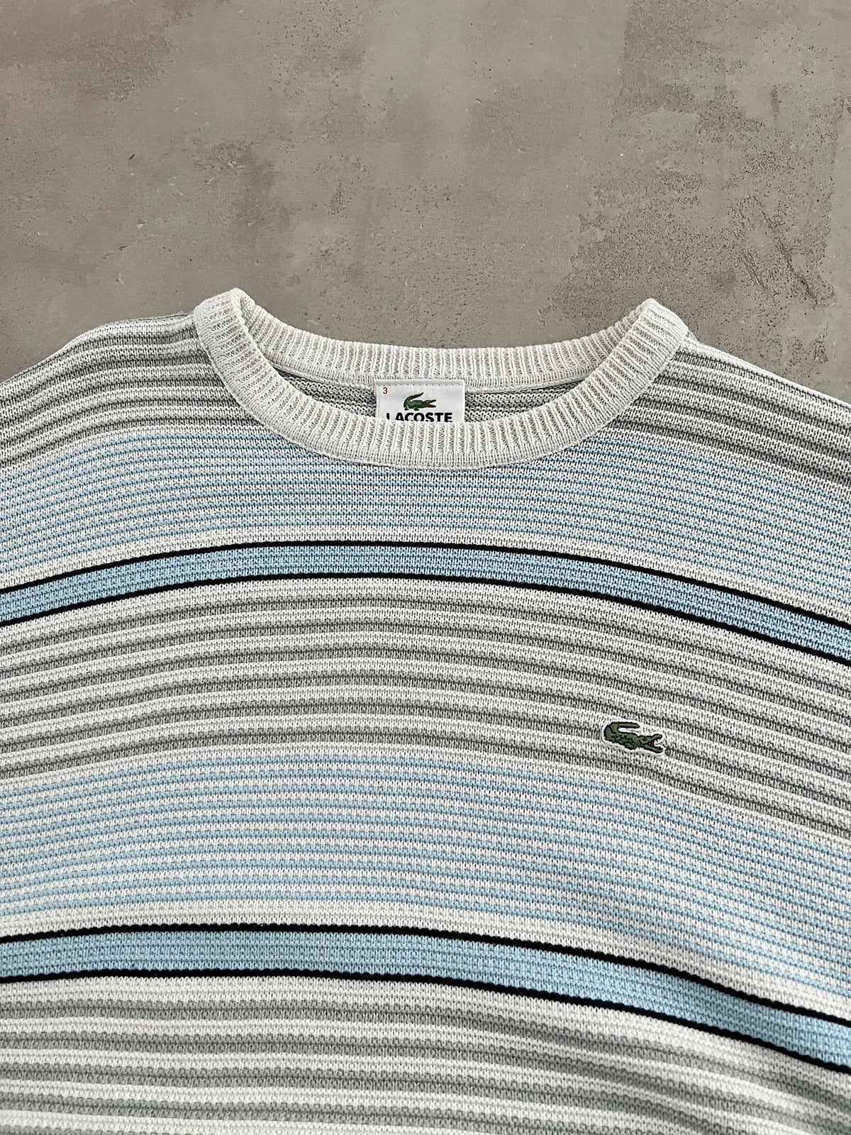 BABY BLUE LACOSTE KNIT - 2000S - S