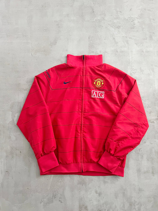 RED MANCHESTER UNITED NIKE JACKET - 2000S - L