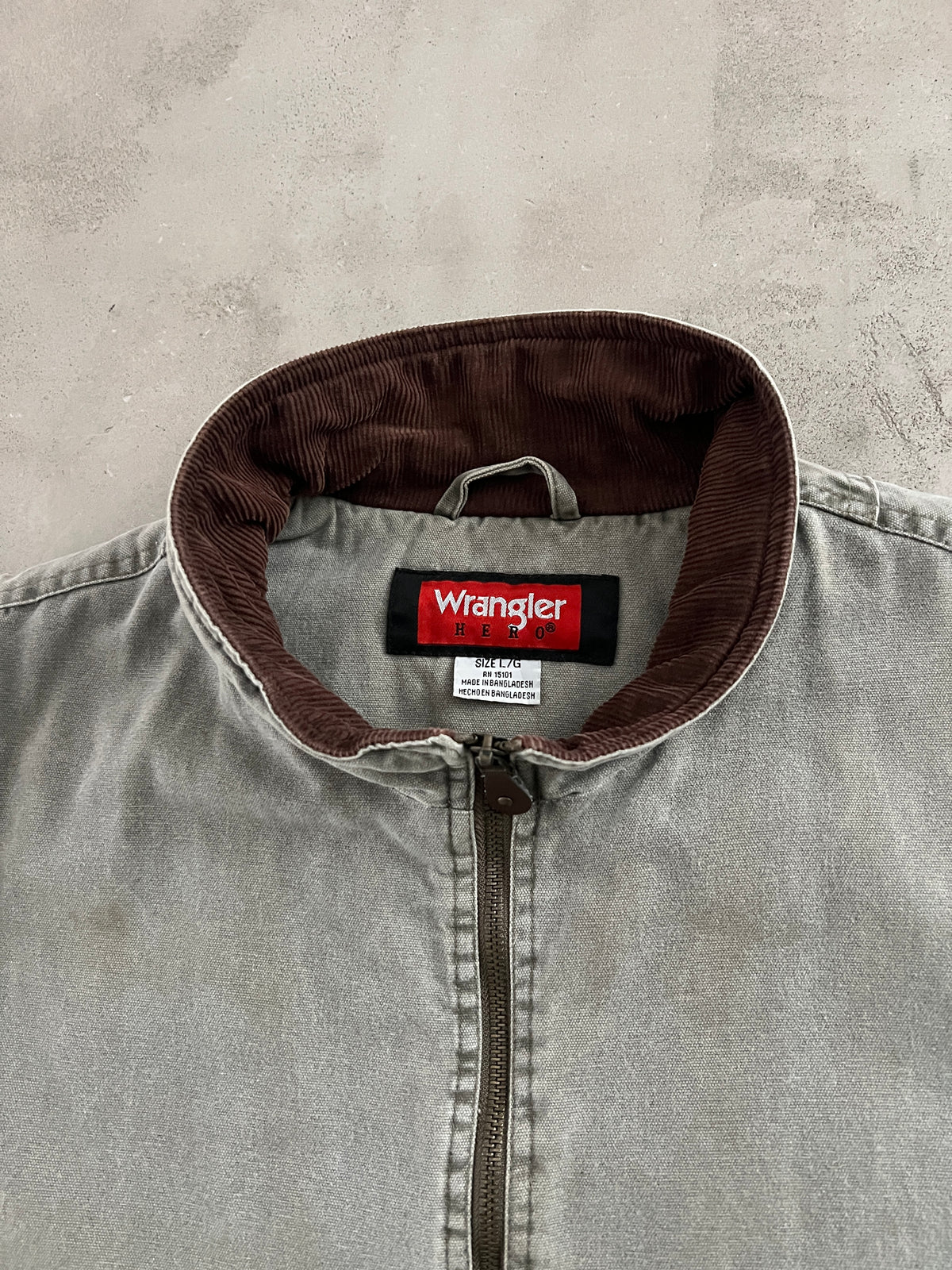 FADED GREY WRANGLER SHERPA VEST - 2000S - L