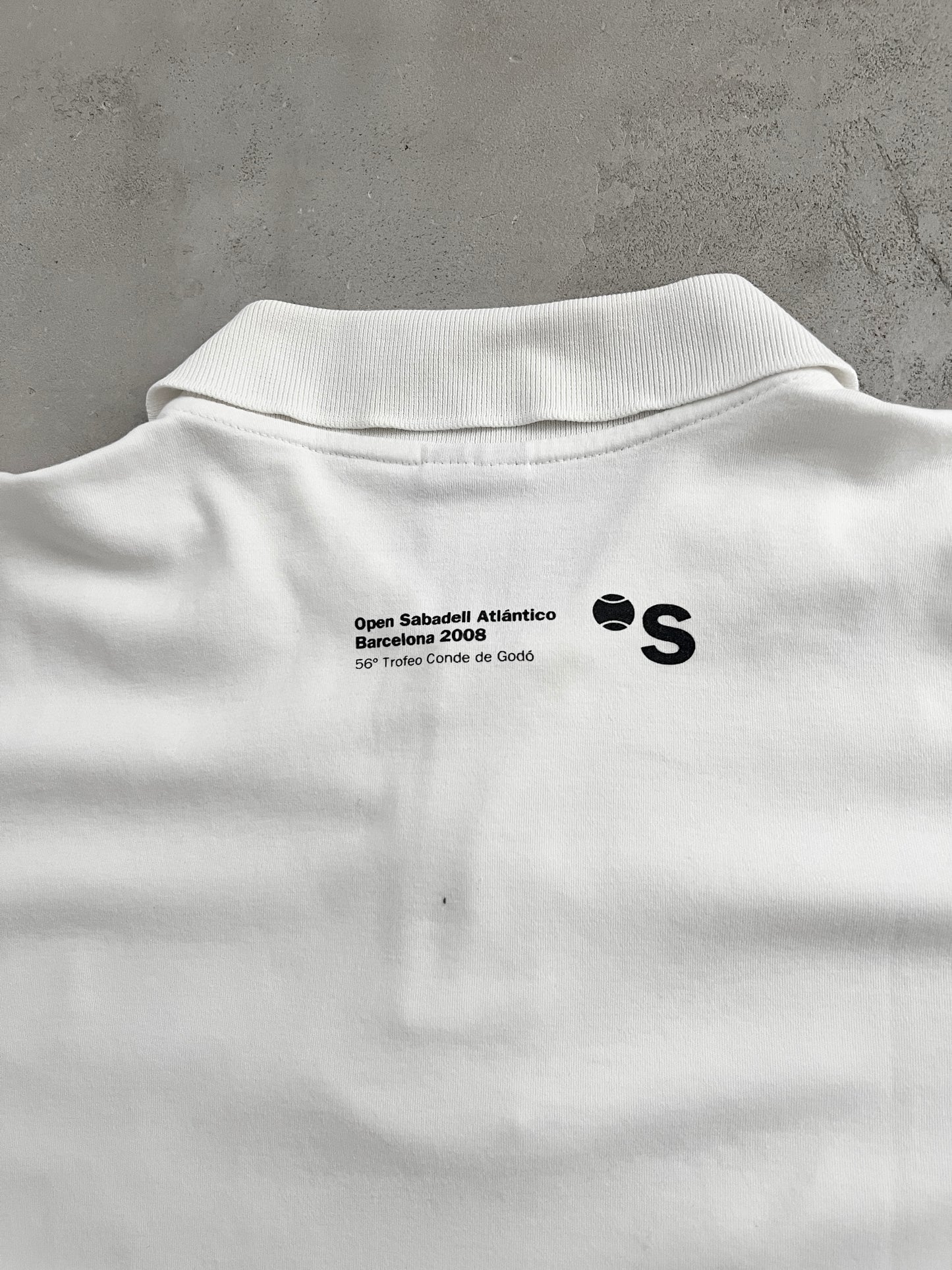 WHITE NIKE TENNIS POLO - 2000S - L