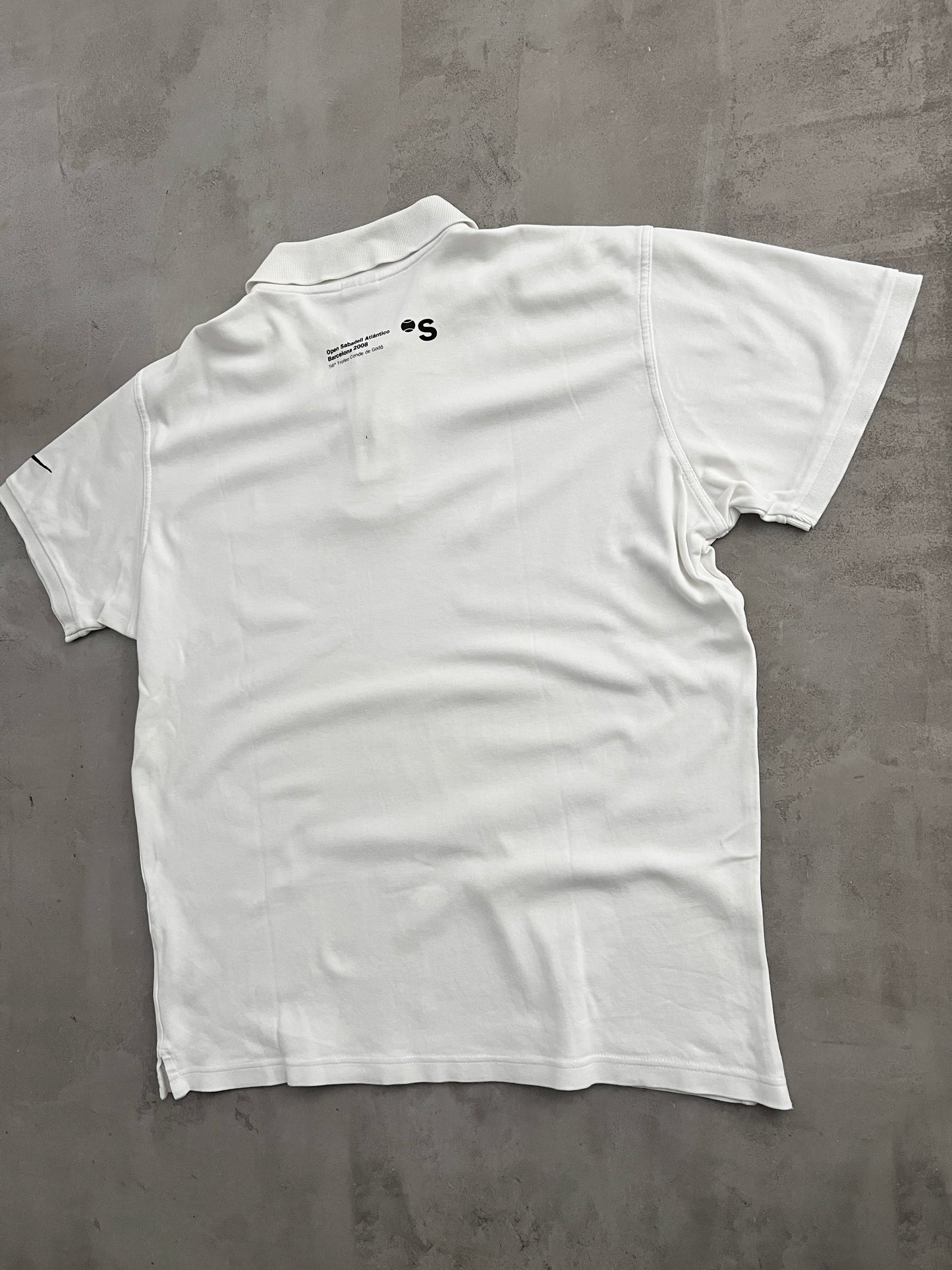 WHITE NIKE TENNIS POLO - 2000S - L