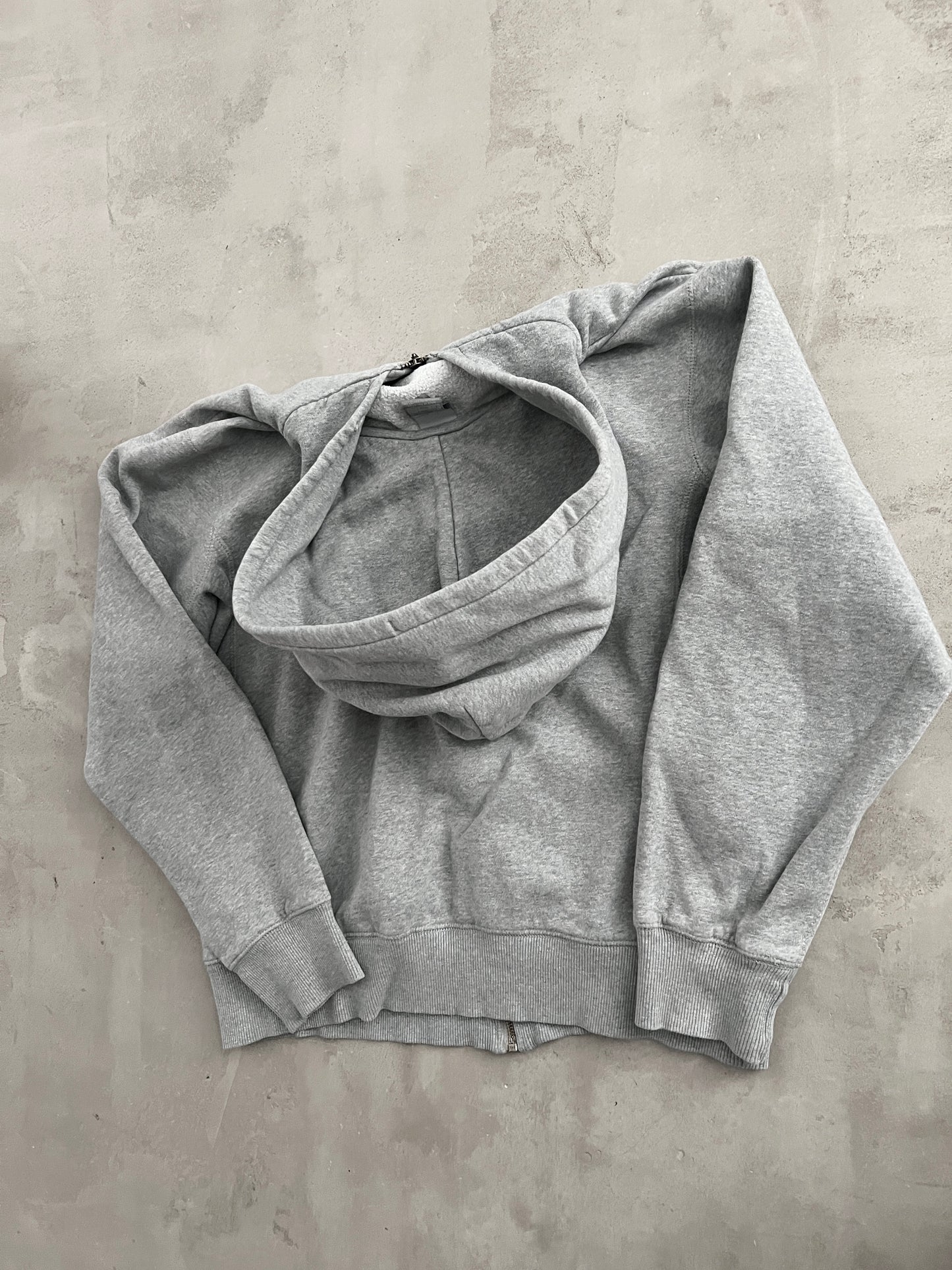 GREY NIKE ZIP UP HOODIE - 2000S - M/S