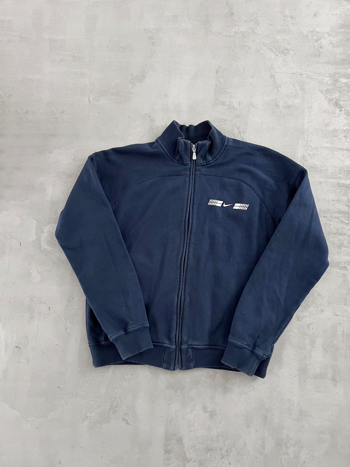 NAVY NIKE TRACK JACKET - 2000S - M