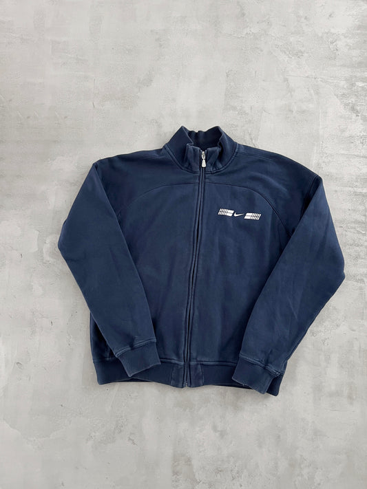 NAVY NIKE TRACK JACKET - 2000S - M