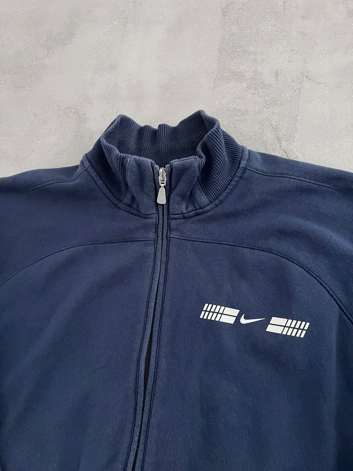 NAVY NIKE TRACK JACKET - 2000S - M