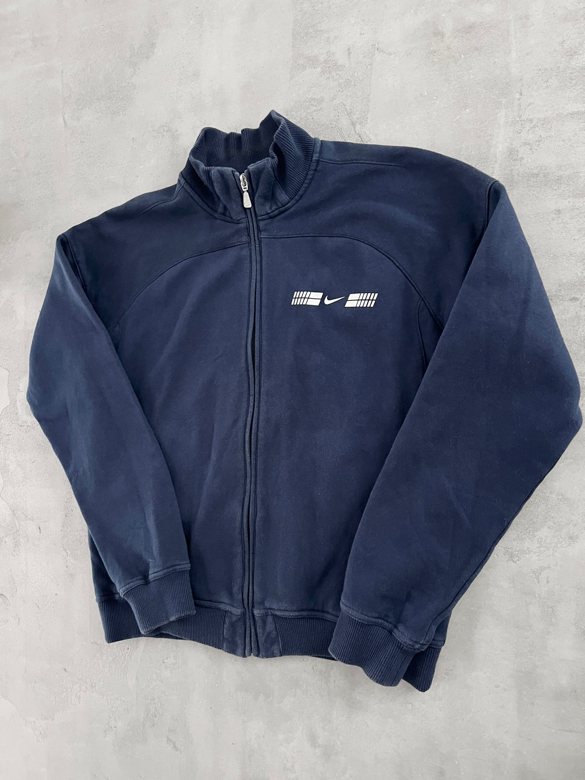 NAVY NIKE TRACK JACKET - 2000S - M