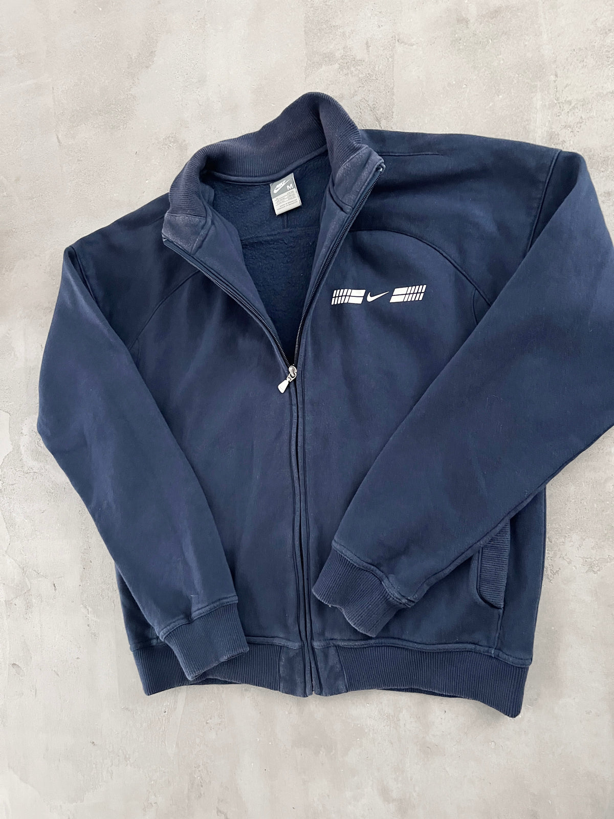 NAVY NIKE TRACK JACKET - 2000S - M