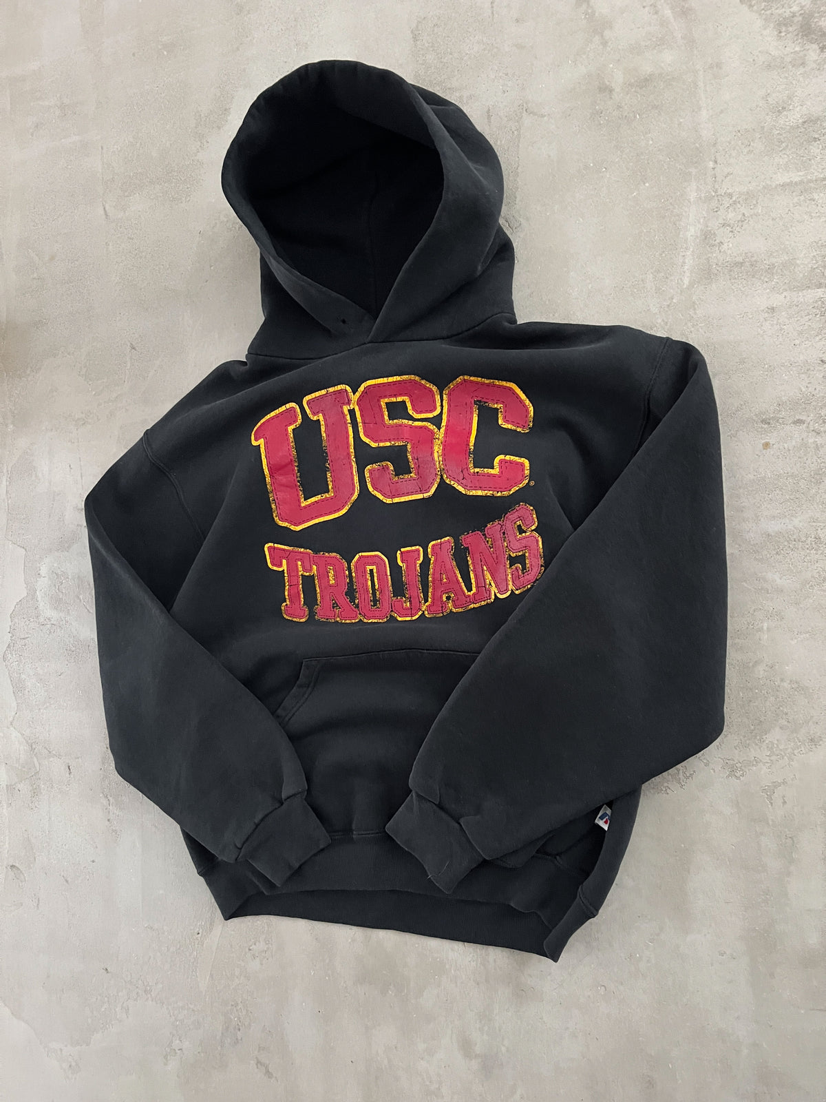 BLACK USC RUSSELL HOODIE - 1990S - S