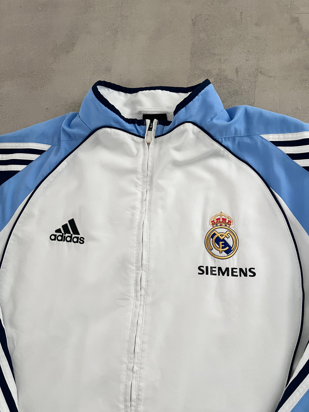 BABY BLUE REAL MADRID JACKET - 2000S - L
