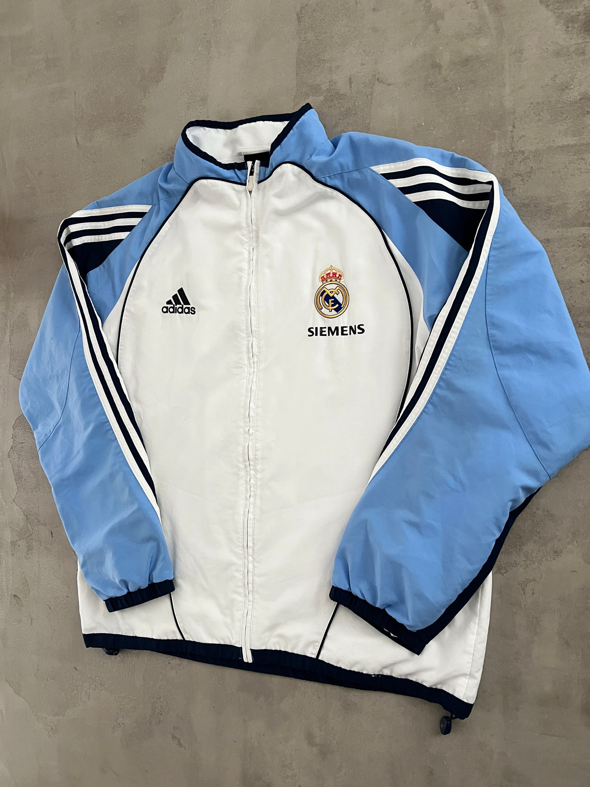 BABY BLUE REAL MADRID JACKET - 2000S - L