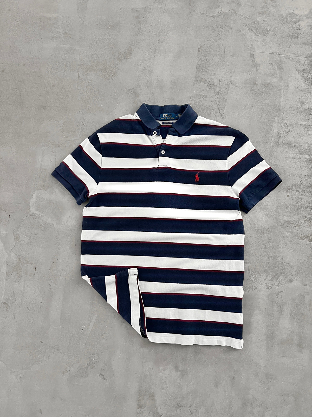 NAVY/WHITE RALPH LAUREN POLO - 2000S - M/S