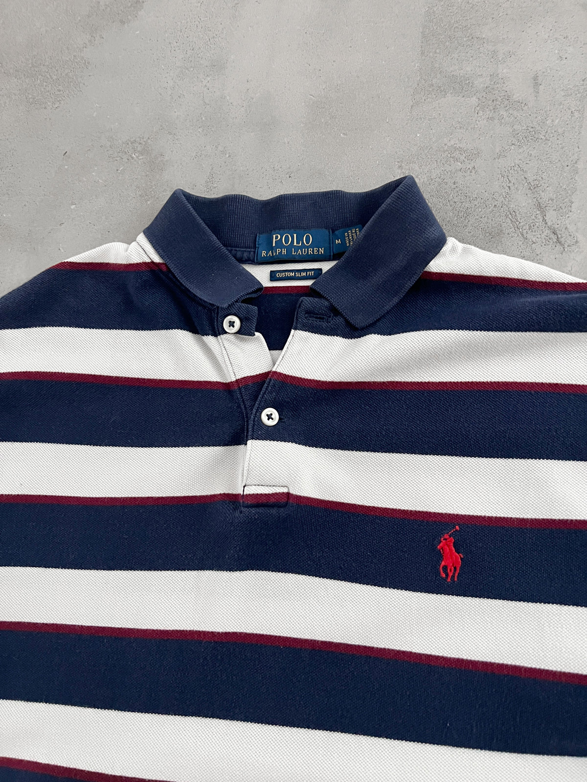 NAVY/WHITE RALPH LAUREN POLO - 2000S - M/S