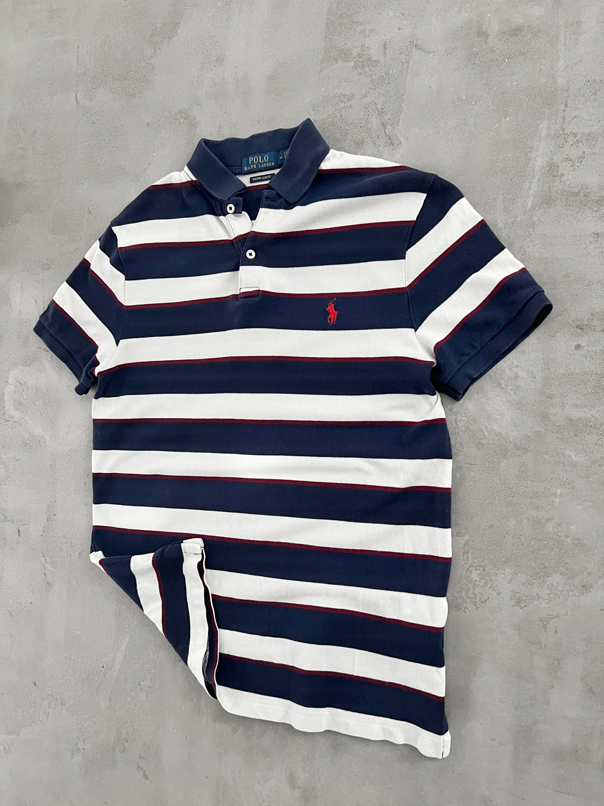NAVY/WHITE RALPH LAUREN POLO - 2000S - M/S