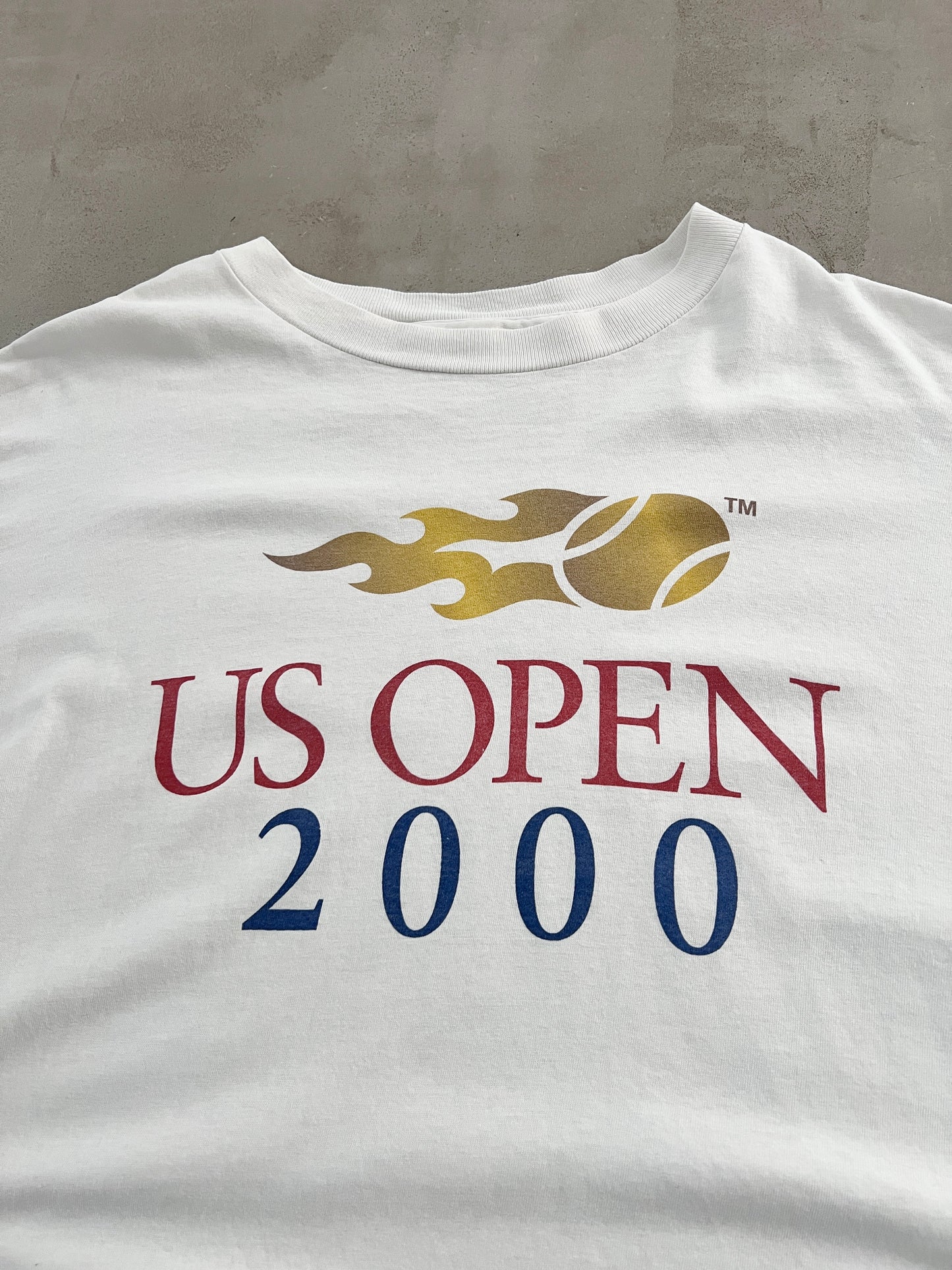WHITE US OPEN TENNIS TEE - 2000S - XL/XXL