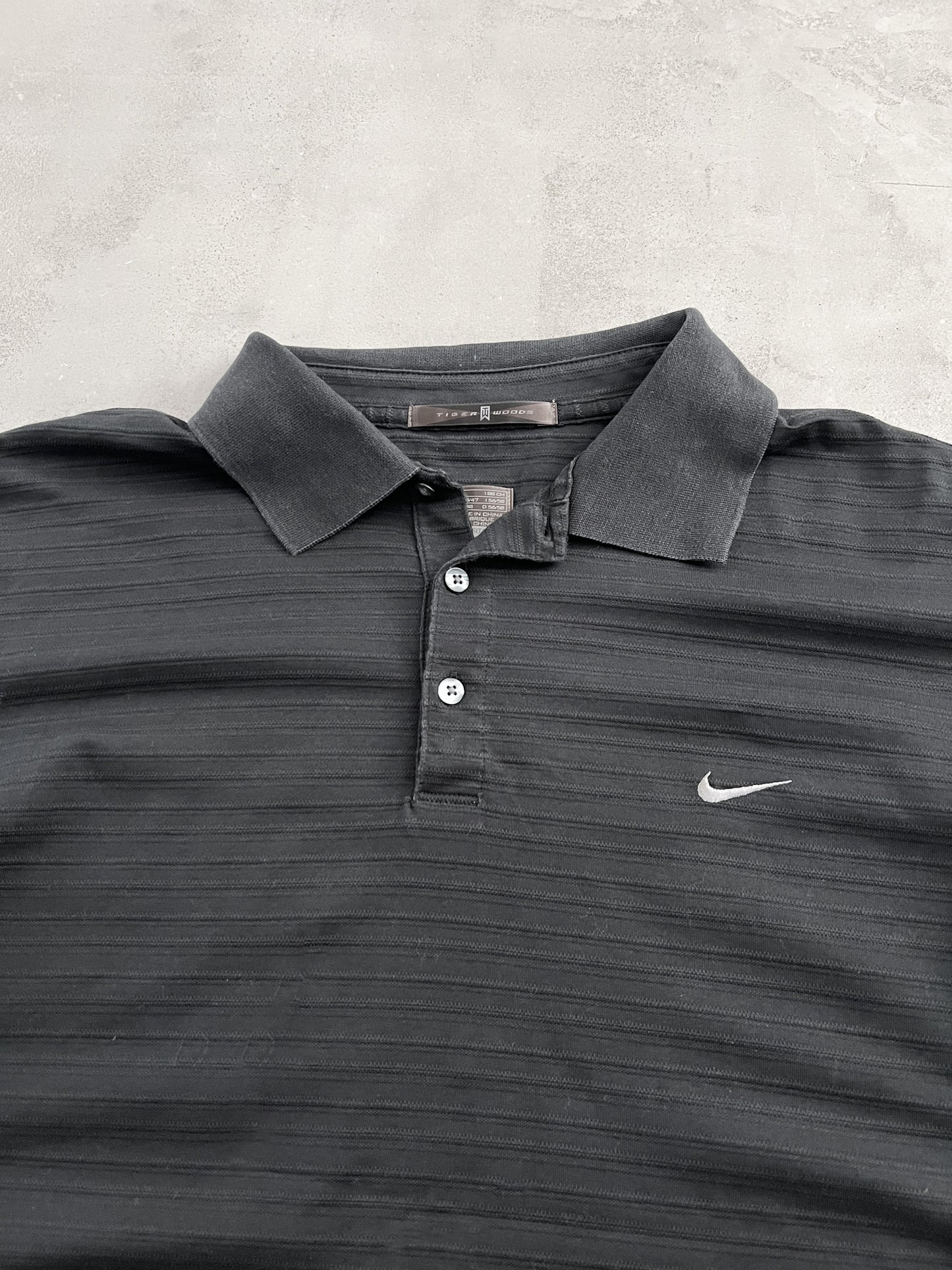 BLACK NIKE GOLF TIGER WOODS LONGSLEEVE - 2000S - L