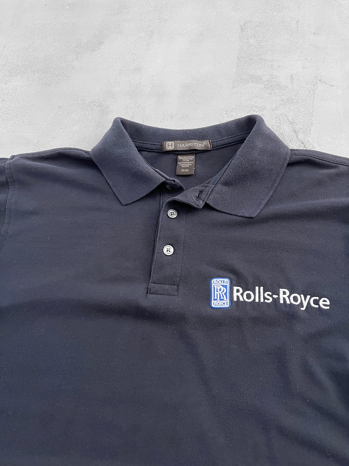 NAVY ROLLS ROYCE POLO - 2000S - M