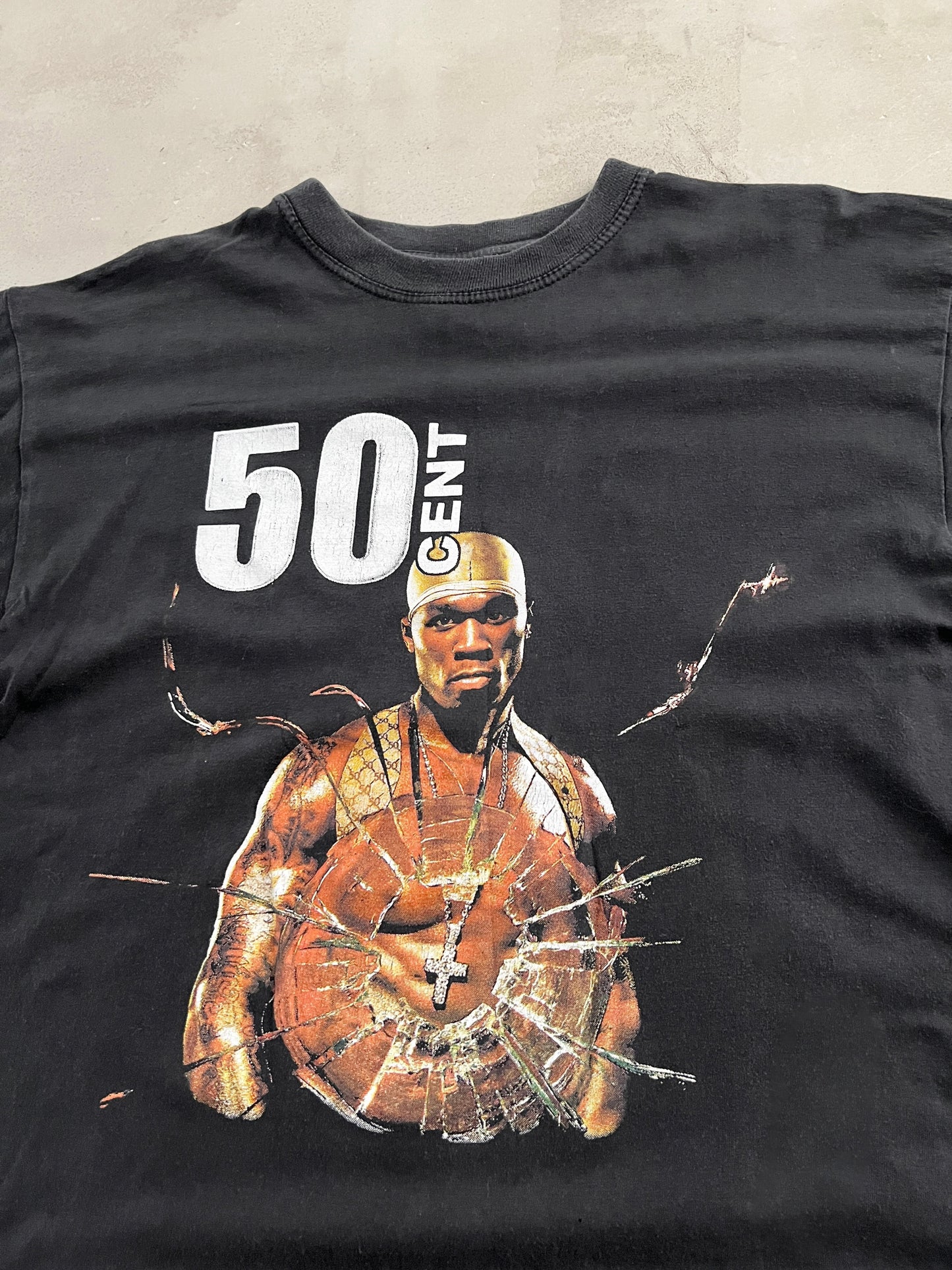 BLACK 50 CENT TEE - 2000S - M