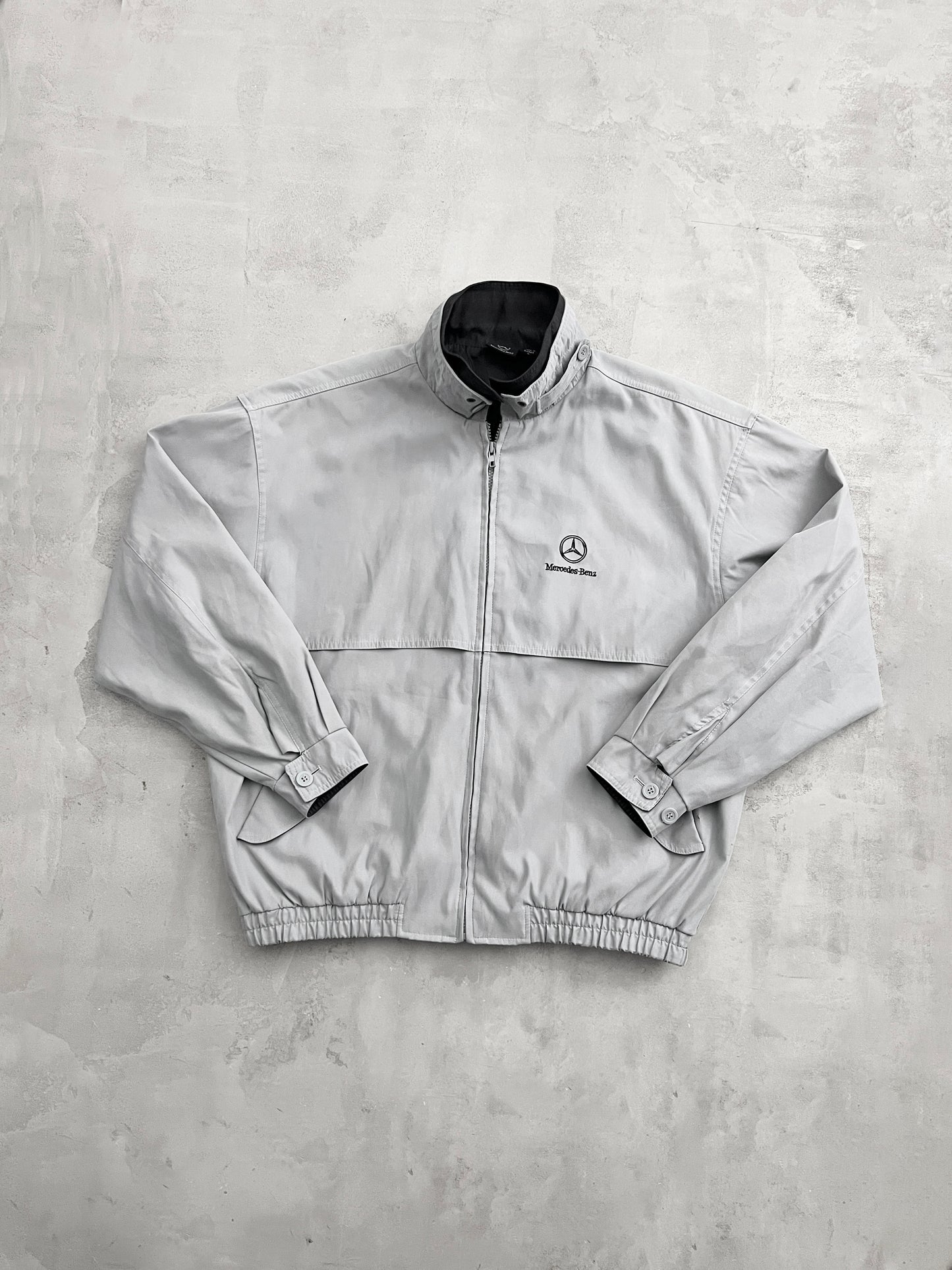 GREY MERCEDES BENZ JACKET - 1990S - L