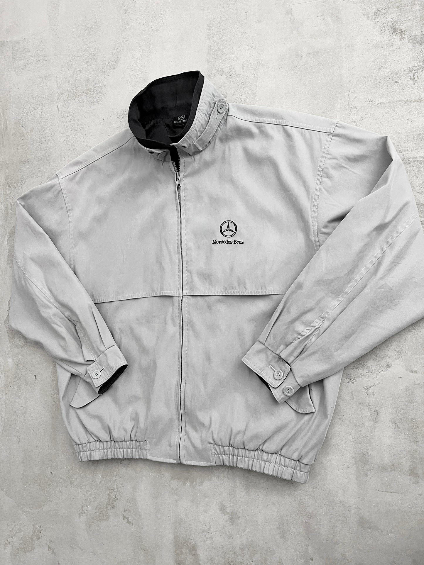 GREY MERCEDES BENZ JACKET - 1990S - L
