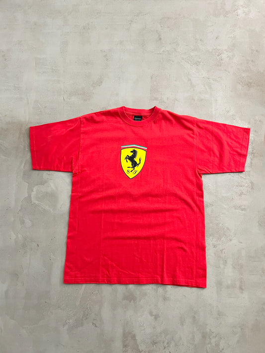 RED FERRARI TEE - 1990S - L