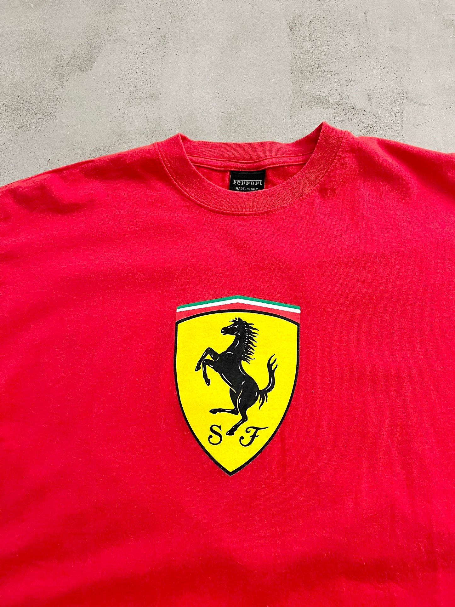 RED FERRARI TEE - 1990S - L