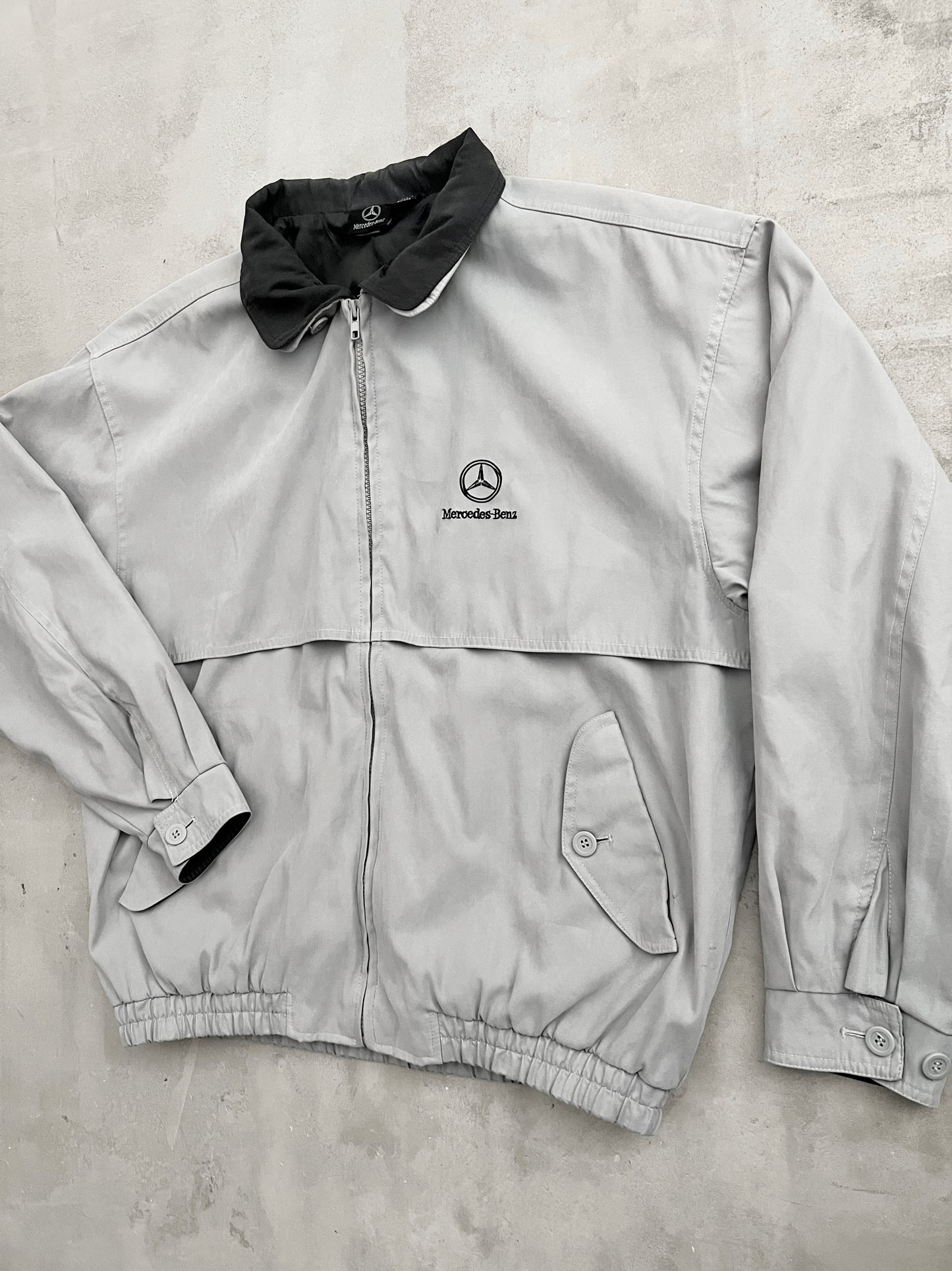 GREY MERCEDES BENZ JACKET - 1990S - L