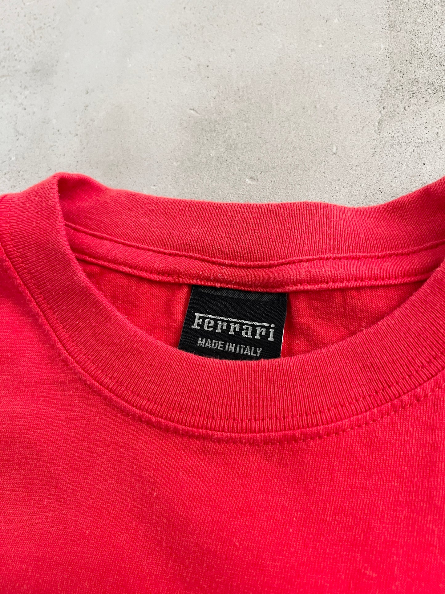 RED FERRARI TEE - 1990S - L