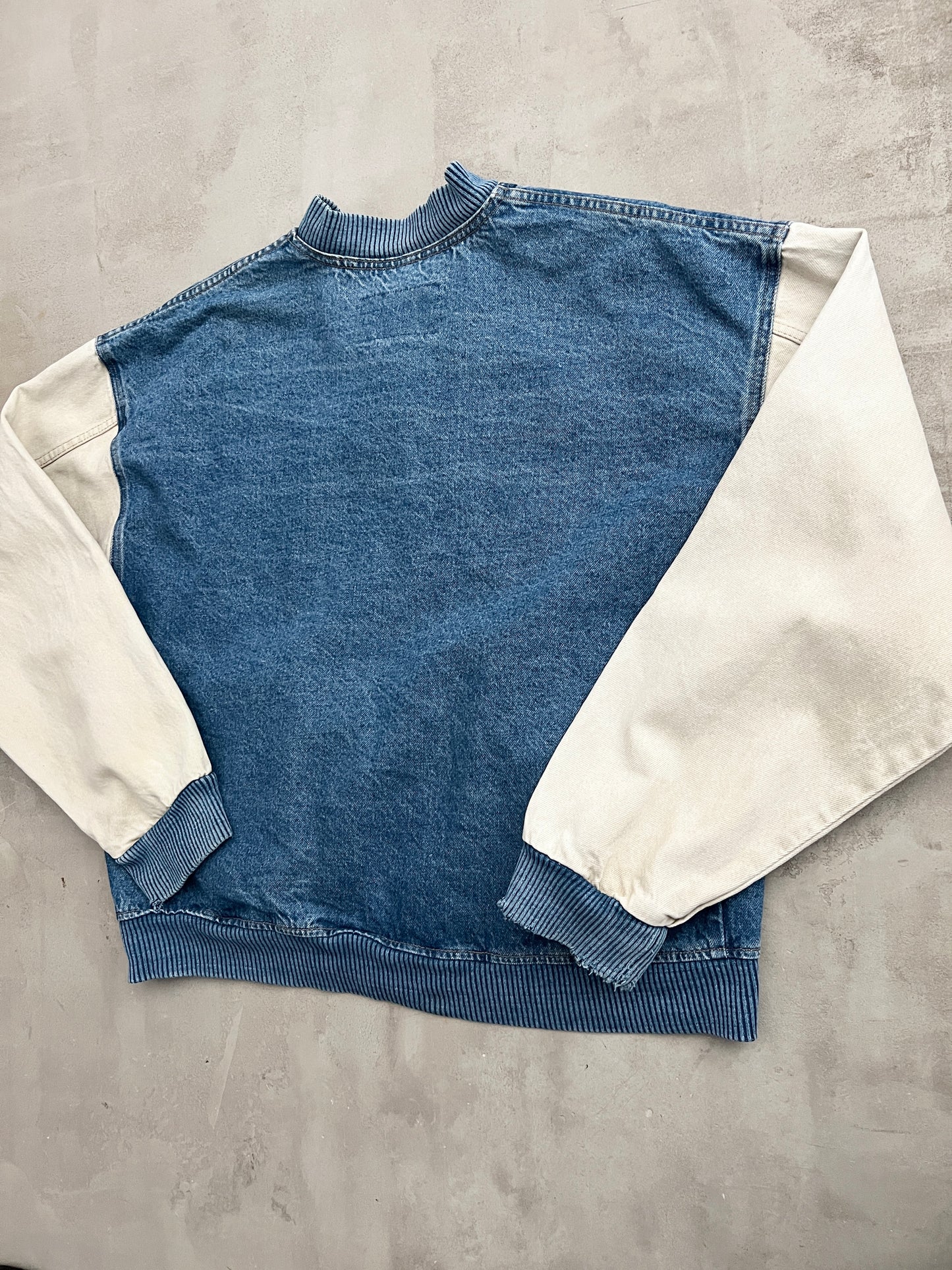 JEANS BLUE MICROSOFT PROMO JACKET - 1990S - XL