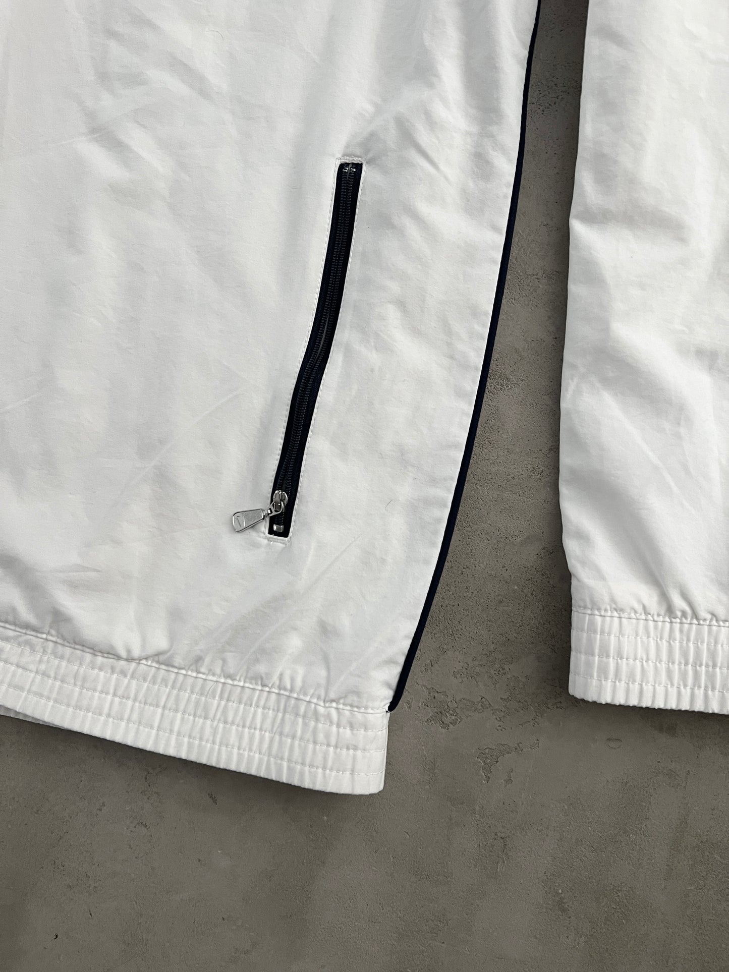 WHITE NIKE TRACK JACKET - 2000S - M
