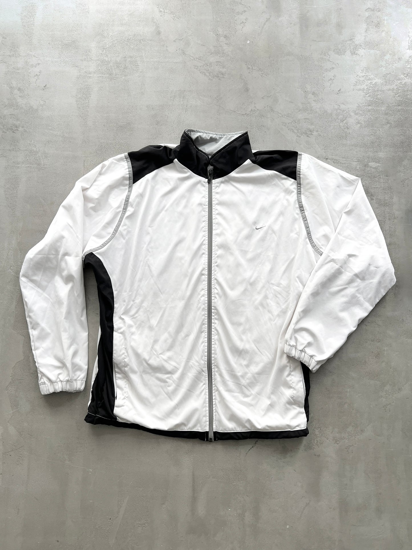 WHITE NIKE TRACK JACKET - 2000S - XL